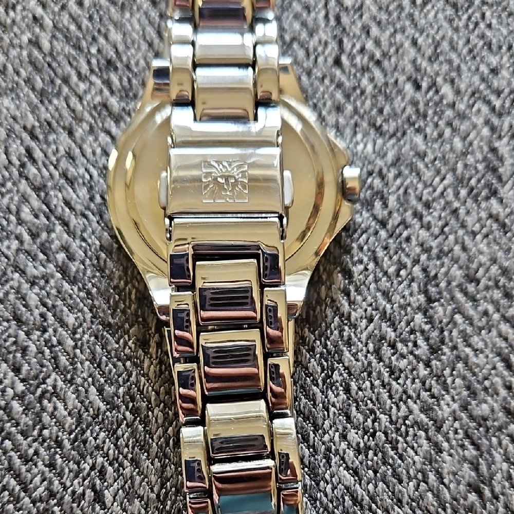 Anne Klein Silver Bracelet Watch with Black Face - Picture 3 of 5